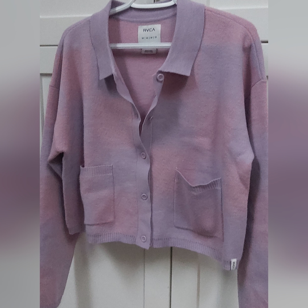 RVCA cropped cardigan sweater